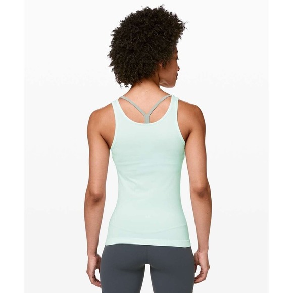 LULULEMON SEEK SIMPLICITY RIBBED TANK TOP, POLAR ICE SZ 6 Please Read - Picture 9 of 14